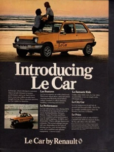 Publicidad impresa vintage coche auto anuncio presentación LeCar Renault 1977 anuncio playa - Imagen 1 de 1