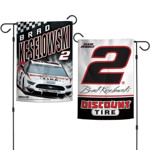 Brad Keselowski Wincraft 2020 #2 Discount Tire Double Sided 12x18 Garden Flag Cover