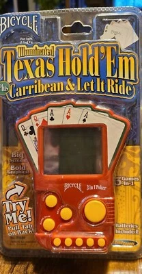 NOVO Jogo Eletrônico Portátil Texas Hold'em Carribean Let it Ride 2004  - Imagem 1 de 4