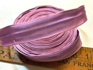 vintage ribbon rayon acetate 5/8" orchid pink 1yd made in France