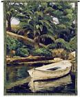 40x52 BARCA Y PALMERAS Boat Tropical Tapestry Wall Hanging 