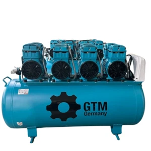 Oil Free Air Compressor GTM MT S 250L 1250l/min 220V PRO Low Vibration 250 Liter - Picture 1 of 3