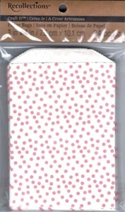 Bolsas de papel Pack de 24 lunares rosas Mini Party Bolsas de regalo Sacos pequeños 3"x4" NIP - Imagen 1 de 1