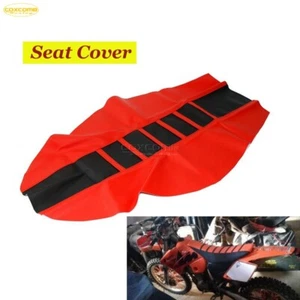 Universal Gripper Soft Red Seat Cover Rib Skin Rubber For Dirt Bikes Honda CRF - Picture 1 of 7
