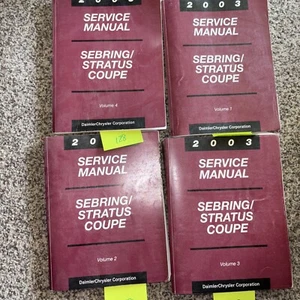 2003 Chrysler Sebring Dodge Stratus Coupe Shop Service Manual Vol 1 2 3 4 Set 03 - Picture 1 of 6