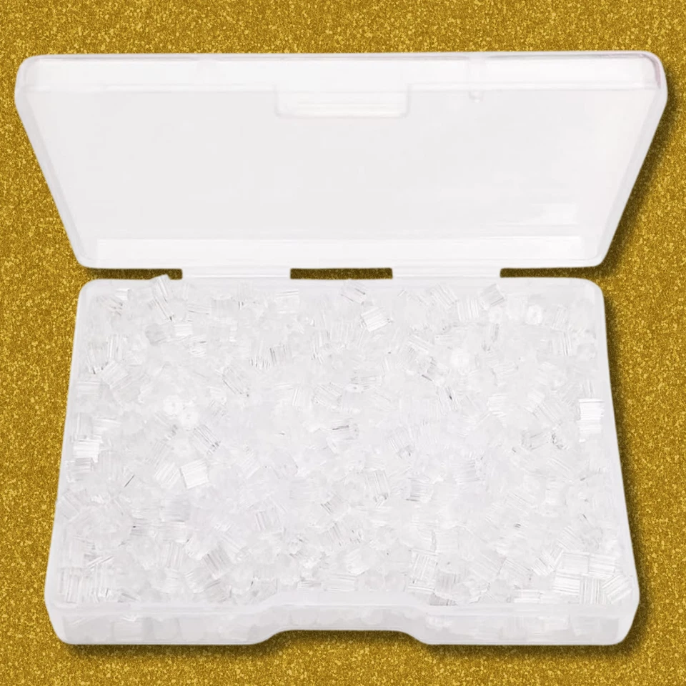 1000 Piezas Pendientes Traseros Goma Pendiente Trasero - Silicona Pendiente Trasero Suave Transparente Foto 1 de 4