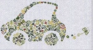 NEW Alessandra Adelaide Needleworks SMALL GREEN CAR Counted Cross Stitch Pattern - Picture 1 of 1