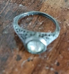 Vintage Filigree & Diamond Silver Ring – Elegant Antique Jewelry - Picture 1 of 4