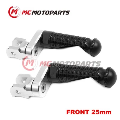 Black 1 inch Extended Rider Footpegs For Ducati 848 /R/EVO 08 09 10 11 12 13 - Image 1 of 4
