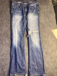 Pantalones de mezclilla Gap 1969 Bootcut para hombre talla 32x34 azul calce ajustado dobladillo deshilachado desgastado - Imagen 1 de 12