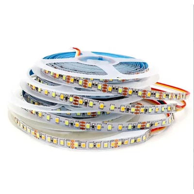 Tira de luz LED 5M doble color 2835 CCT regulable 180 leds 120 leds 12V 24v WW CW  Foto 1 de 4