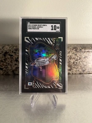 Manuel Locatelli 22-23’ Panini Select Serie A  Field Level Zebra 4/20 SGC 10 - Image 1 of 4