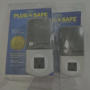 Plug & Safe Set Of 2 PS8 Home Motion Sensor with 1 RX6 Siren New - Picture 1 of 5