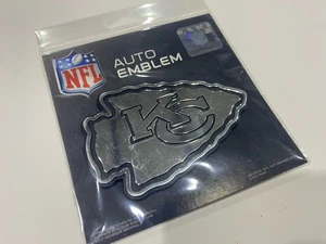 NFL KC Kansas City Chiefs selbstklebende Rückseite Auto Emblem silber Auto LKW Aufkleber - Bild 1 von 2