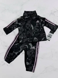 Baby Girls Two Piece Adidas Track Suit Size 3M- NEW - Picture 1 of 1