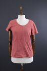 Gudrun Sjoden Pink Striped Short Sleeve Top Shirt Size M