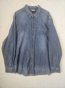 Camisa de mezclilla con botones XXL de ajuste clásico Gap para hombre - Imagen 1 de 8