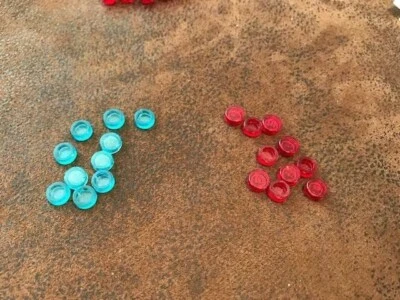 Lego 1x1 circle finish tile x10 - you choose color turquoise/red/light gray - Image 1 of 2