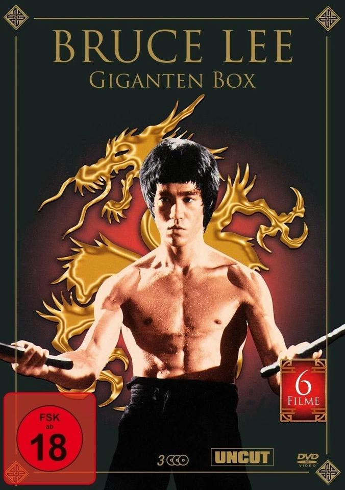 6 Movies BRUCE LEE 10 Hours GIANT BOX King of Kung Fu TIGER CLAW DVD New - Image 1 of 1
