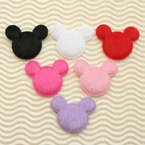 (40-60pc) x 1.5" Mix Padded Furry Felt MOUSE Appliques For Mickey/Minnie ST542M - Picture 1 of 9