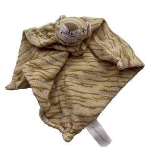 Angel Dear Lovey Baby Security Blanket Plush Beige Tan Tiger Embroidered Face - Picture 1 of 16