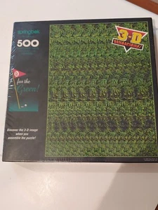 Springbok 500 piece 3d puzzle Go for the Green, new unopened - Picture 1 of 2