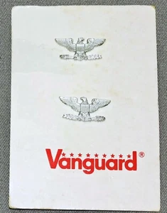 Par - Era VN, 1/20 Plata 1" Coronel Rank Insignia - En Tarjeta Vanguard Original - Imagen 1 de 2