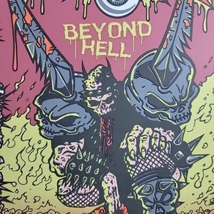 PÓSTER DE LA GIRA WAR: BEYOND HELL *IMPRESIÓN ORIGINAL 2006 #255/500 FIRMADO POR JOE SIMKO - Imagen 1 de 9