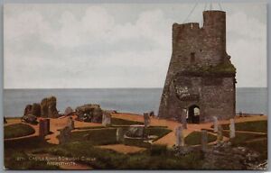 Castle Ruins & Druidic Circle Aberystwyth Ceredigion Wales Postcard Posted 1947