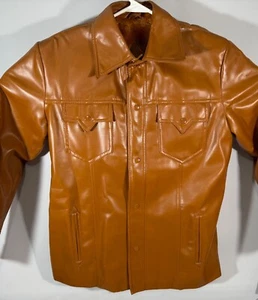 Vintage Tannery Collection Amerex 60’s Vinyl Faux Leather Lined Jacket Med - Bild 1 von 14