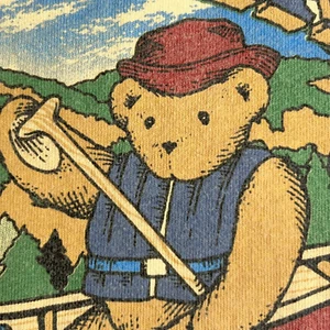 Rare Vintage Single Stitch Vermont Teddy Bear Adventures Graphic T Shirt XXL Y2K - Picture 1 of 15