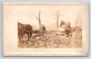Vintage RPPC Unusual Scene Wagons Stuck in Mug on Dirt Road Dead Horse T17 - Picture 1 of 2