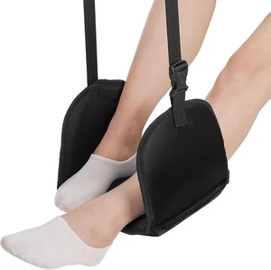 Airplane Footrest with Memory Foam - Portable Adjustable Leg Rest + Eye Mask - Picture 1 of 7