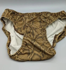 Mutandine Sissy vintage USA anni 90 uomo stampa animalier pelle di serpente nylon taglia M  - Foto 1 di 5
