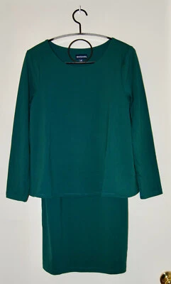 Vestido popover feminino TravelSmith verde floresta pequena em camadas novo sem etiquetas tamanho SP - Imagem 1 de 4