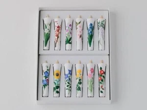 Daiyo Japanese Traditional Candle Flower Decorated-12pcs Set 75mm/60min #41004 - Picture 1 of 2