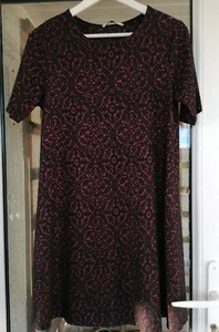 BNWOT Red and Black Swing style Dress by Tu Size 10 (or more) in Stretch fabric - Picture 1 of 8