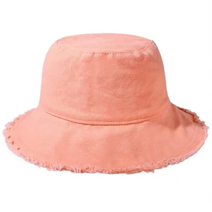 Sun Hats for Women Summer Casual Wide Brim Cotton Bucket Hat Beach Vacation T... - Picture 1 of 4