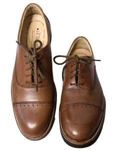 Neu Samuel Hubbard Herren Marktkappe Glatt Hellbraun Braun Leder 10,5 W Schuhe Halbschuhe - Bild 1 von 12