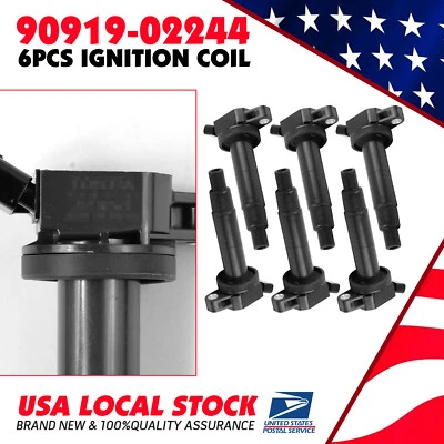 6Pcs New Ignition Coil 90919-02244 For 2010-2012 Lexus HS250h - Image 1 of 4