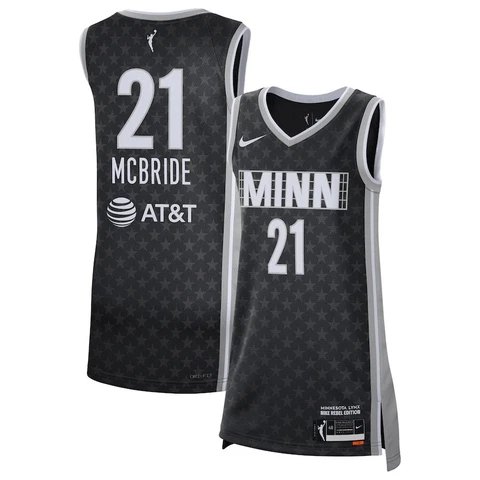 Minnesota Lynx Kayla McBride #21 Nike Women's Black WNBA Rebel Edition Jersey Cover