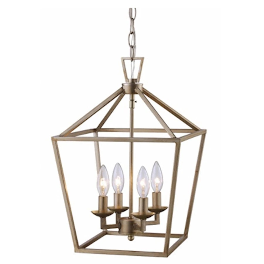 Trans Globe Lacey 4 Light Indoor Pendant, Antique Silver Leaf - 10264ASL - Image 1 of 1