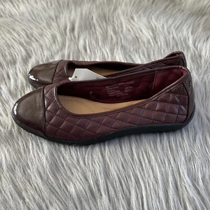 Zapatos planos de ballet acolchados sin cordones de espuma viscoelástica Time And Tru para mujer talla 8 - Imagen 1 de 7