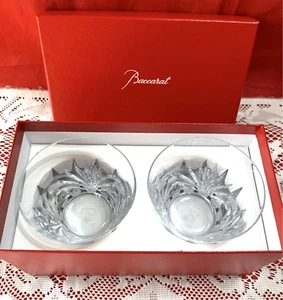 Baccarat 2024 Tumbler LUTETIA Crystal Rock Glass Set with Box Pair Set of 2 - Picture 1 of 3