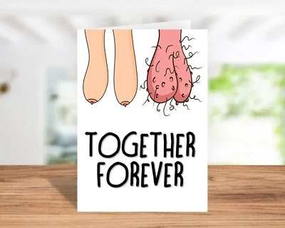 Funny Anniversary Card Boyfriend Husband Girlfriend Wife Rude