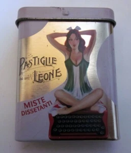 Pastiglie Leone scatola di latta vuota 4,5 X 1,5 X 6 cm. - Picture 1 of 1