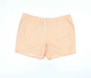 Marks & Spencer Mens Orange Polyester Blend Bermuda Shorts Size 3XL - Picture 1 of 10