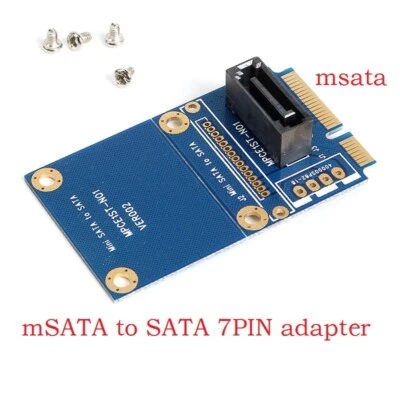 mSATA Mini PCI-e SATA SSD Slot auf 7 Pin SATA HDD Konvertieren Karte Adapter - Bild 1 von 4