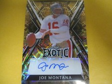 JOE MONTANA 2023 LEAF EXOTIC KALEIDOSCOPE SNAKESKIN AUTOGRAPH BA-JM3 5/7 SSP