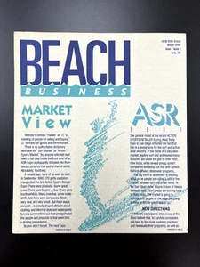 BEACH BUSINESS SURF INDUSTRY Newsletter Surfing SPRING 1991 VOL. 1 NO. 1 - Imagen 1 de 3